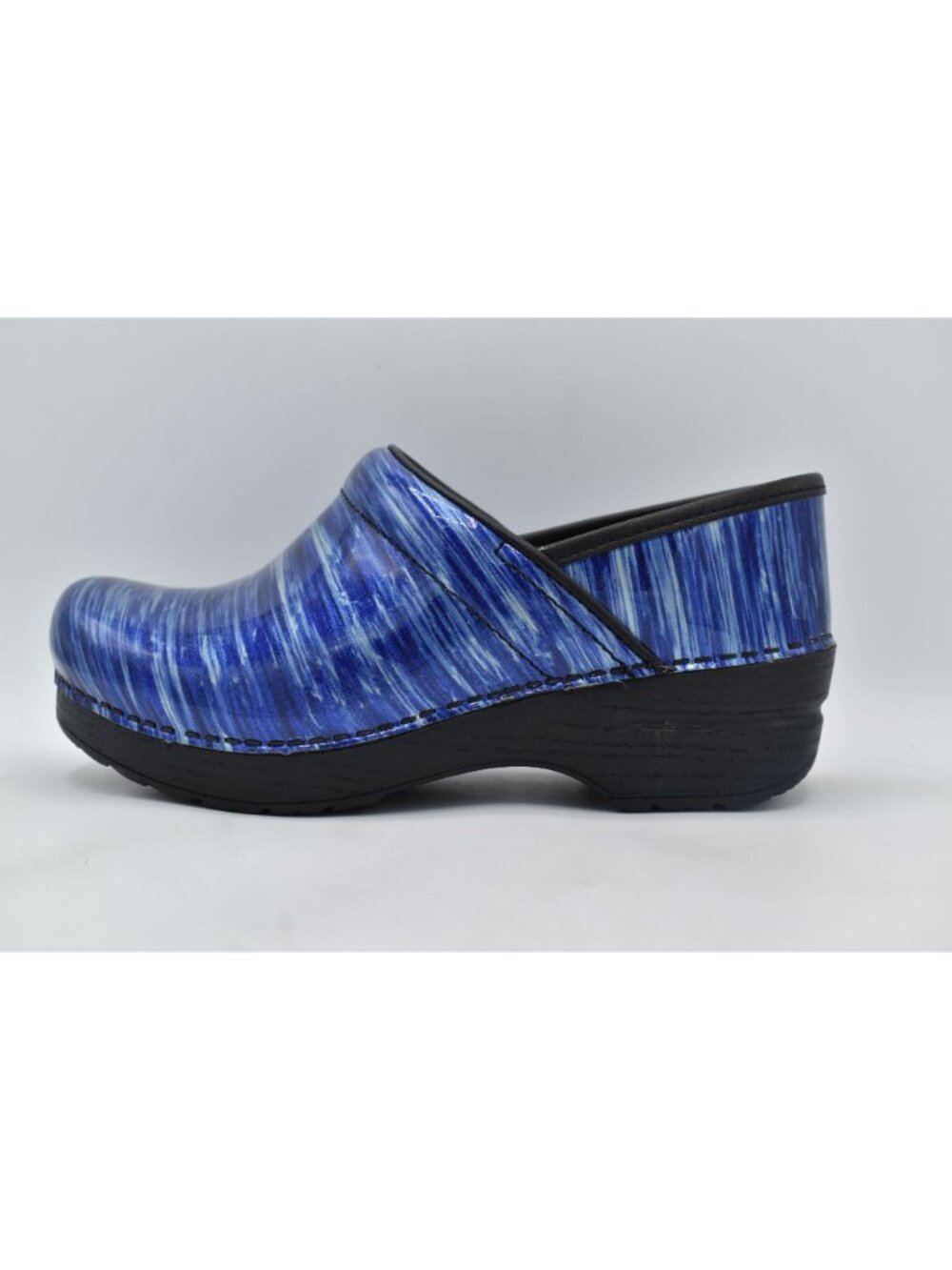 Dansko Size EU 37 US 6.5-7 Patent Leather Blue Water Professional Clogs Shoes - Picture 7 of 9